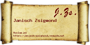 Janisch Zsigmond névjegykártya